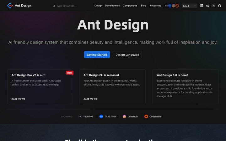 The ant homepage