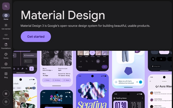 The material homepage